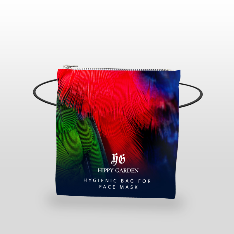 HYGIENIC BAG FOR FACE MASK – RED FEATHERS