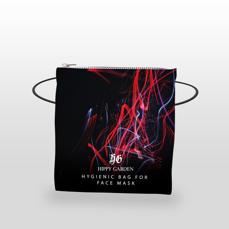 HYGIENIC BAG FOR FACE MASK – BLACK ABSTRACT