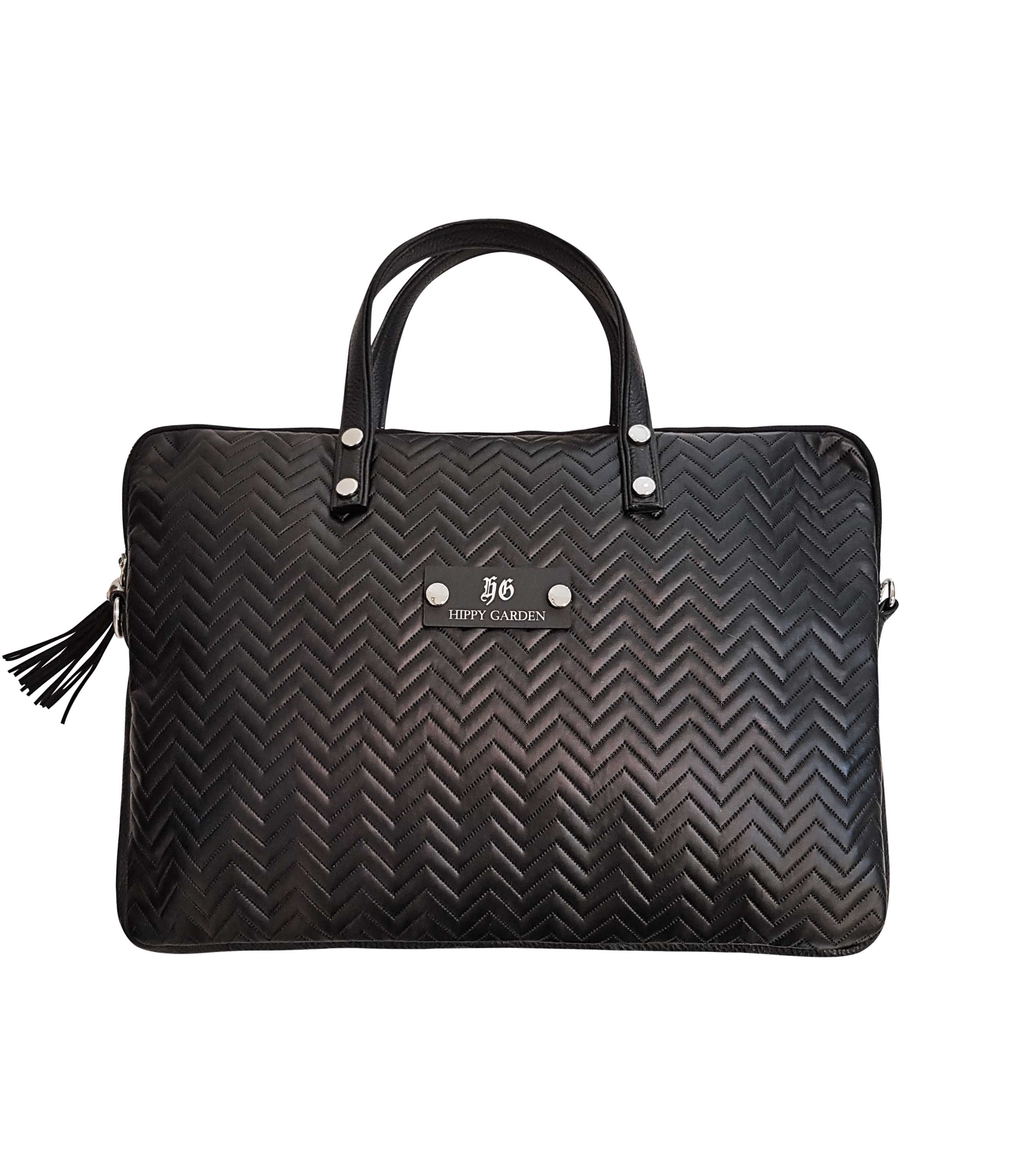 BLACK LAPTOP BAG HIPPY GARDEN