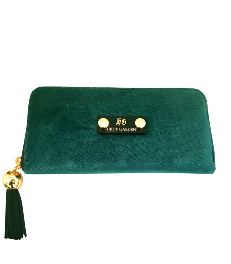 GREEN VELVET WALLET